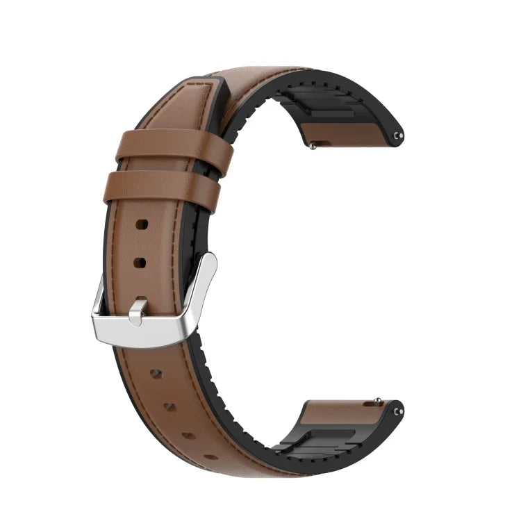 20 mm Silikon-Leder-Ersatzarmband für Samsung Galaxy Watch 3 (41 mm)