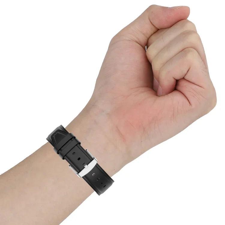 22mm Silicone Leather Replacement Strap Watchband for Samsung Galaxy Watch 3 45mm, For Samsung Galaxy Watch 3 45mm
