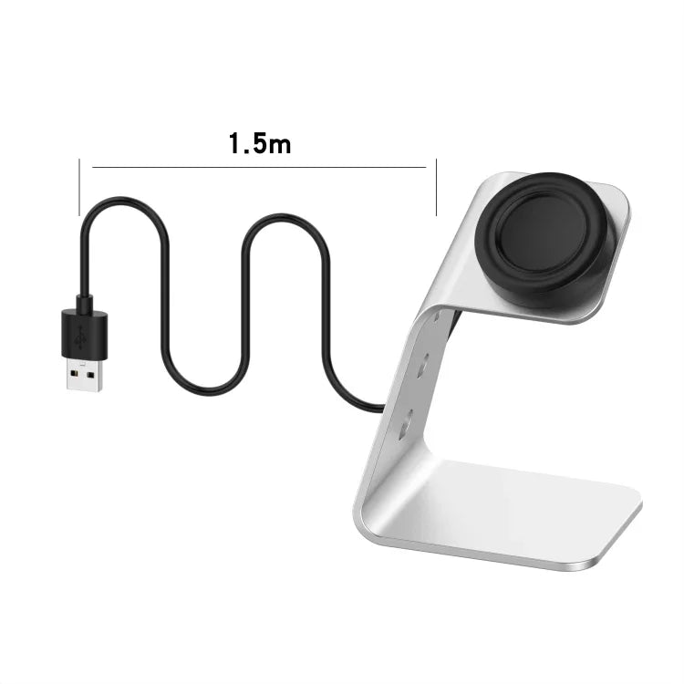 Universeller magnetischer Ladehalter aus Aluminiumlegierung mit Chip-Schutz für Samsung R500 / Galaxy Watch 3, unterstützt Schnellladen, für Samsung R500