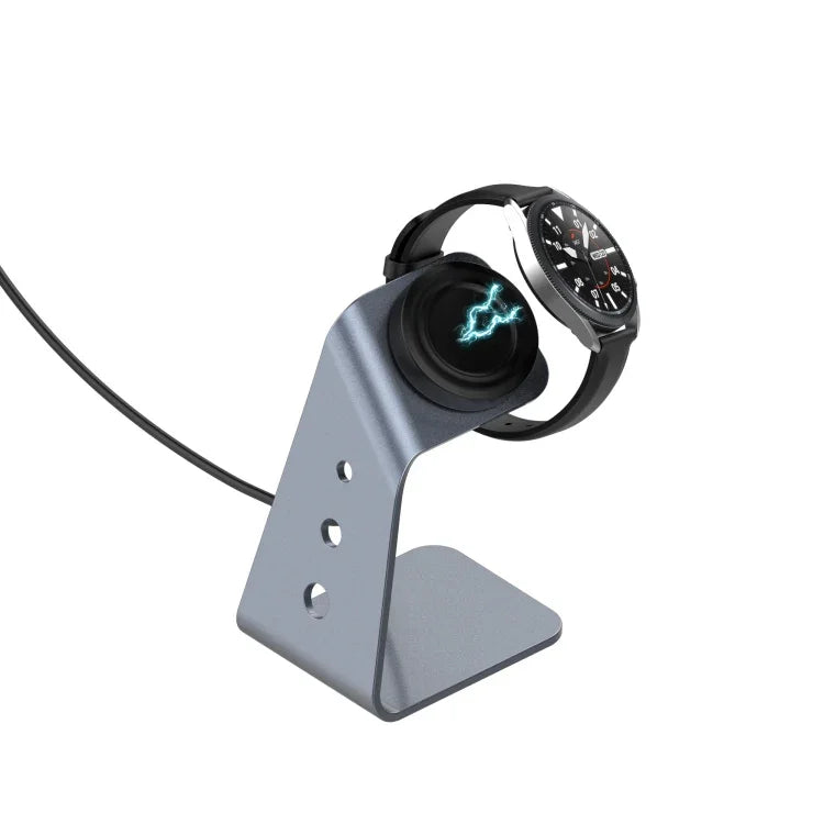 Universeller magnetischer Ladehalter aus Aluminiumlegierung mit Chip-Schutz für Samsung R500 / Galaxy Watch 3, unterstützt Schnellladen, für Samsung R500