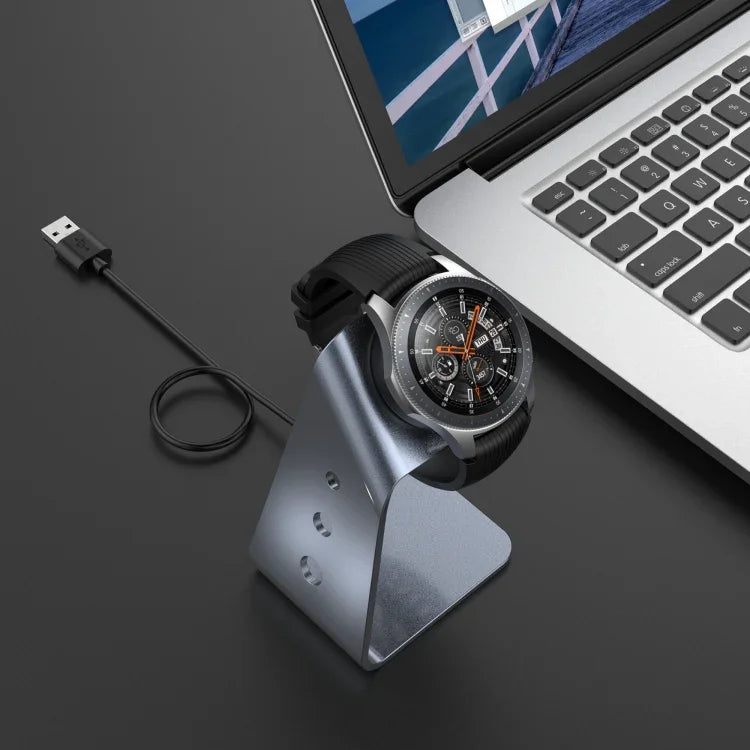 Universeller magnetischer Ladehalter aus Aluminiumlegierung mit Chipschutz für Samsung R800 / Galaxy Watch, unterstützt Schnellladen, für Samsung R800