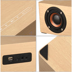 Q5A Multifunktionale kabellose Touch-Holzuhr mit Bluetooth-Lautsprecher und Ladefunktion, unterstützt TF-Karte & U-Disk & 3,5 mm AUX, Q5A