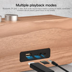 Q7 Subwoofer Bluetooth-Lautsprecher aus Holz, unterstützt TF-Karte, U-Disk und 3,5-mm-AUX, Q7