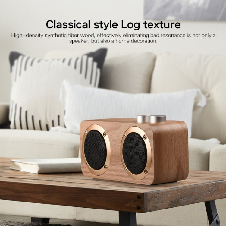 Q7 Subwoofer Bluetooth-Lautsprecher aus Holz, unterstützt TF-Karte, U-Disk und 3,5-mm-AUX, Q7