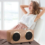 Q7 Subwoofer Bluetooth-Lautsprecher aus Holz, unterstützt TF-Karte, U-Disk und 3,5-mm-AUX, Q7