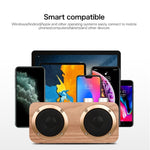 Q7 Subwoofer Bluetooth-Lautsprecher aus Holz, unterstützt TF-Karte, U-Disk und 3,5-mm-AUX, Q7