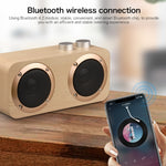 Q7 Subwoofer Bluetooth-Lautsprecher aus Holz, unterstützt TF-Karte, U-Disk und 3,5-mm-AUX, Q7