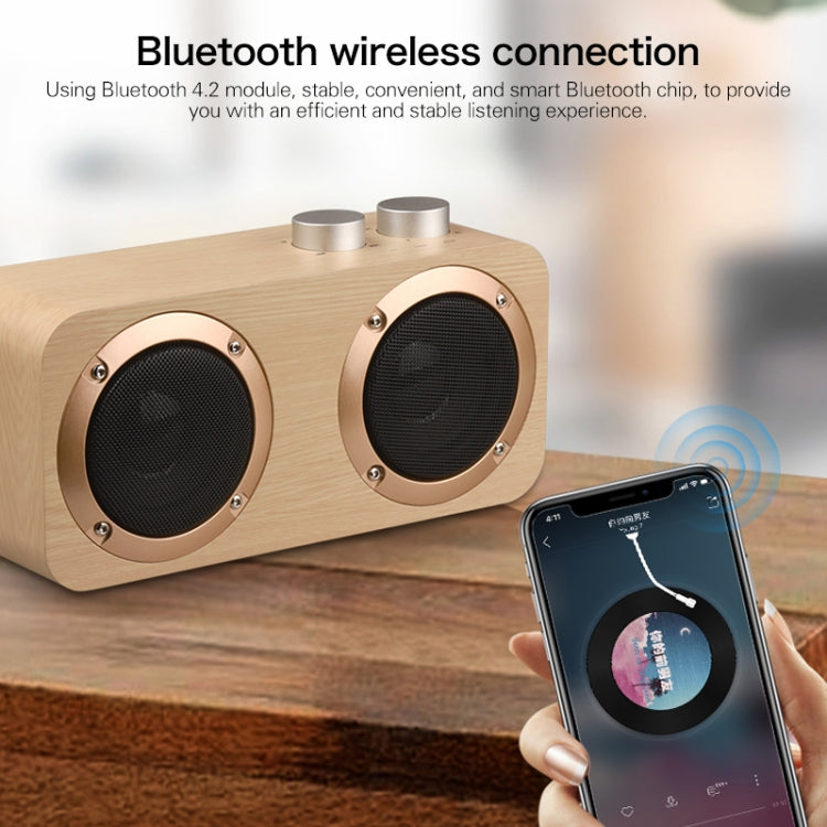 Q7 Subwoofer Bluetooth-Lautsprecher aus Holz, unterstützt TF-Karte, U-Disk und 3,5-mm-AUX, Q7