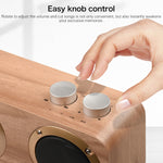 Q7 Subwoofer Bluetooth-Lautsprecher aus Holz, unterstützt TF-Karte, U-Disk und 3,5-mm-AUX, Q7