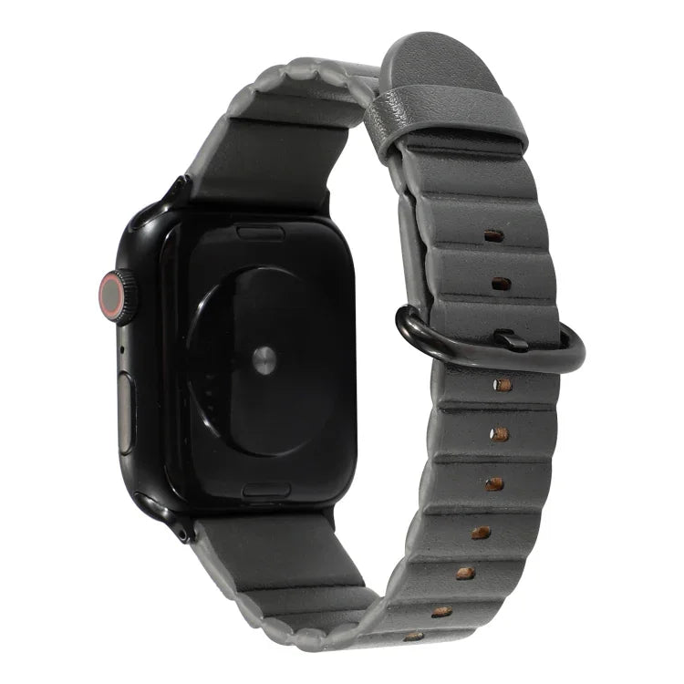 Ersatzarmband mit Schlaufenmuster und Metallschließe, für Apple Watch Series 7 (41 mm), Series 6, SE, Series 5 und Series 4 (40 mm) sowie Series 7 (45 mm), Series 6, SE, Series 5 und Series 4 (44 mm).