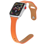 Ersatzarmband aus Leder mit Stahlknopf, für Apple Watch Series 7 (41 mm), 6, SE, 5 und 4 (40 mm) sowie für Apple Watch Series 7 (45 mm), 6, SE, 5 und 4 (44 mm).