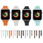 Ersatzarmband aus Leder mit Stahlknopf, für Apple Watch Series 7 (41 mm), 6, SE, 5 und 4 (40 mm) sowie für Apple Watch Series 7 (45 mm), 6, SE, 5 und 4 (44 mm).