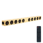 D90 Subwoofer, kabelloser Bluetooth 4.2 Lautsprecher aus Holz mit Fernbedienung, unterstützt TF-Karte & 3,5mm AUX, Koaxial- & Glasfaser- & U-Disk-Anschluss, D90+ Subwoofer