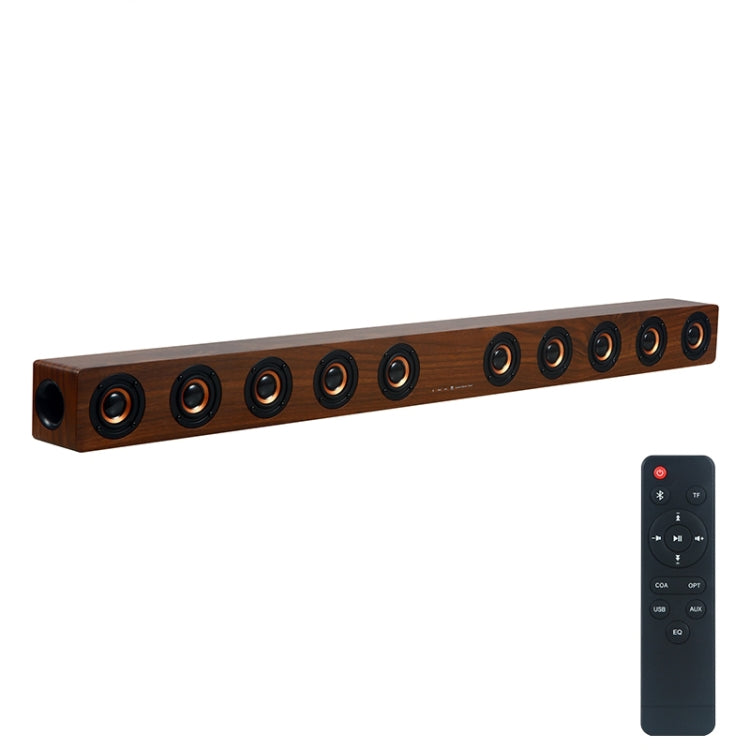 D90 Subwoofer, kabelloser Bluetooth 4.2 Lautsprecher aus Holz mit Fernbedienung, unterstützt TF-Karte & 3,5mm AUX, Koaxial- & Glasfaser- & U-Disk-Anschluss, D90+ Subwoofer