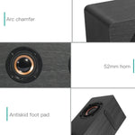 D90 Subwoofer, kabelloser Bluetooth 4.2 Lautsprecher aus Holz mit Fernbedienung, unterstützt TF-Karte & 3,5mm AUX, Koaxial- & Glasfaser- & U-Disk-Anschluss, D90+ Subwoofer