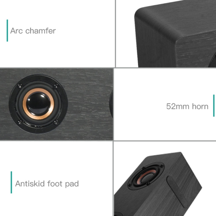 D90 Subwoofer, kabelloser Bluetooth 4.2 Lautsprecher aus Holz mit Fernbedienung, unterstützt TF-Karte & 3,5mm AUX, Koaxial- & Glasfaser- & U-Disk-Anschluss, D90+ Subwoofer