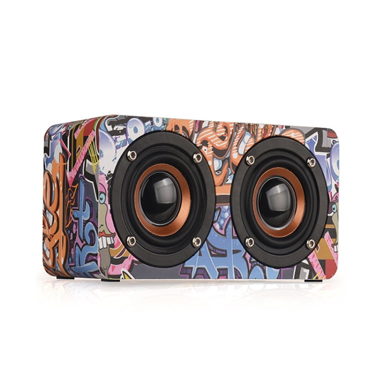 M5 Subwoofer, kabelloser Bluetooth 4.2 Lautsprecher aus Holz, unterstützt TF-Karte & 3,5 mm AUX & FM