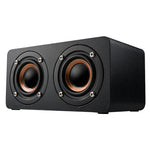 M5 Subwoofer, kabelloser Bluetooth 4.2 Lautsprecher aus Holz, unterstützt TF-Karte & 3,5 mm AUX & FM
