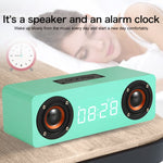 M5 Subwoofer, kabelloser Bluetooth 4.2 Lautsprecher aus Holz, unterstützt TF-Karte & 3,5 mm AUX & FM