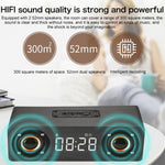 M5 Subwoofer, kabelloser Bluetooth 4.2 Lautsprecher aus Holz, unterstützt TF-Karte & 3,5 mm AUX & FM
