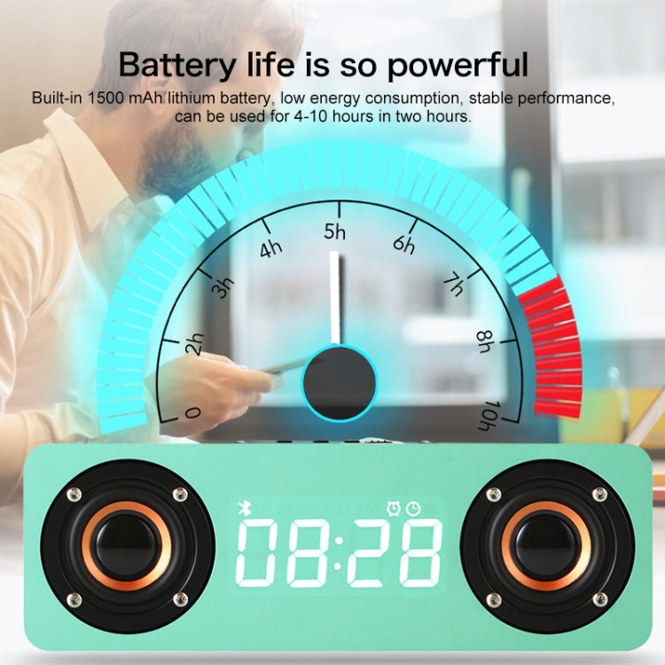 M5 Subwoofer, kabelloser Bluetooth 4.2 Lautsprecher aus Holz, unterstützt TF-Karte & 3,5 mm AUX & FM