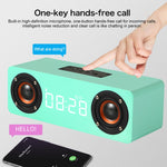 M5 Subwoofer, kabelloser Bluetooth 4.2 Lautsprecher aus Holz, unterstützt TF-Karte & 3,5 mm AUX & FM