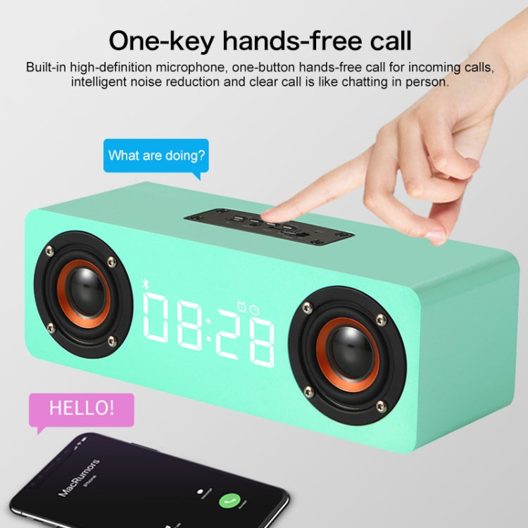 M5 Subwoofer, kabelloser Bluetooth 4.2 Lautsprecher aus Holz, unterstützt TF-Karte & 3,5 mm AUX & FM