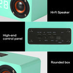 M5 Subwoofer, kabelloser Bluetooth 4.2 Lautsprecher aus Holz, unterstützt TF-Karte & 3,5 mm AUX & FM