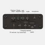 M5C Subwoofer Wooden Clock Bluetooth 4.2 Speaker, Support TF Card & 3.5mm AUX & FM Radio