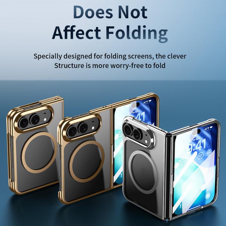 Clear Plated Magnetic Integrated Film Phone Case, For iPhone Duo