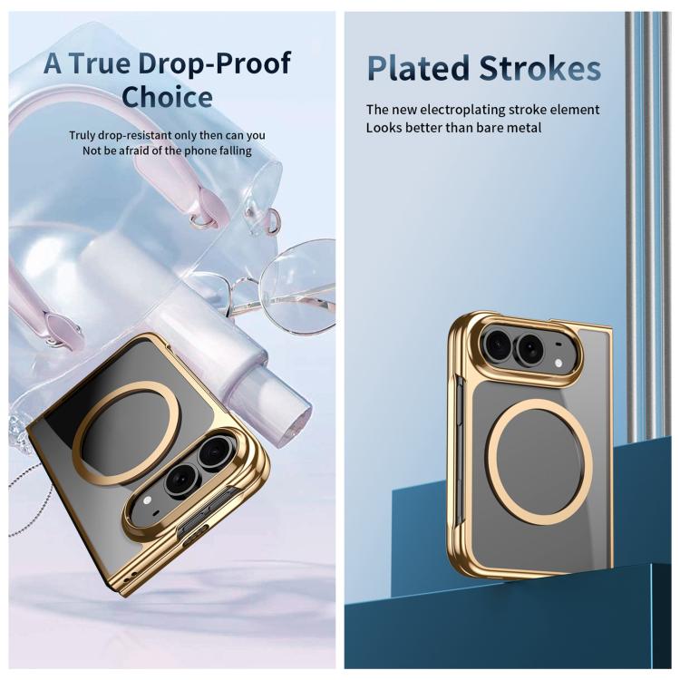 Clear Plated Magnetic Integrated Film Phone Case, For iPhone Duo