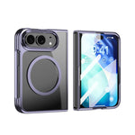 Clear Plated Magnetic Integrated Film Phone Case, For iPhone Duo