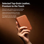 QIALINO Classics 3rd Genuine Leather Phone Case, For iPhone Duo