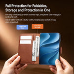 QIALINO Classics 3rd Genuine Leather Phone Case, For iPhone Duo