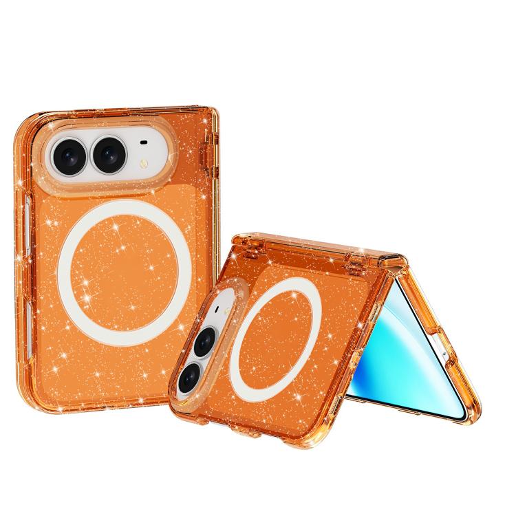 Terminator Style Glitter Powder MagSafe Magnetic Phone Case, For iPhone Duo
