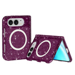 Terminator Style Glitter Powder MagSafe Magnetic Phone Case, For iPhone Duo