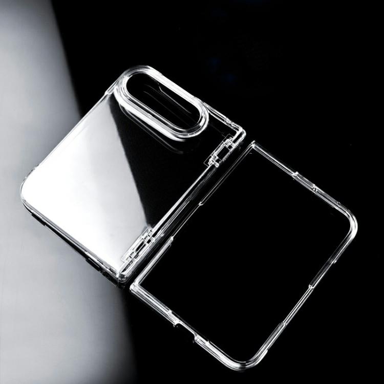 Clear Spring Hinge PC Shockproof Phone Case with Front Cover, For iPhone Duo