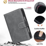 Solid Color Calfskin Texture RFID Vegan Leather Phone Case, For iPhone Duo