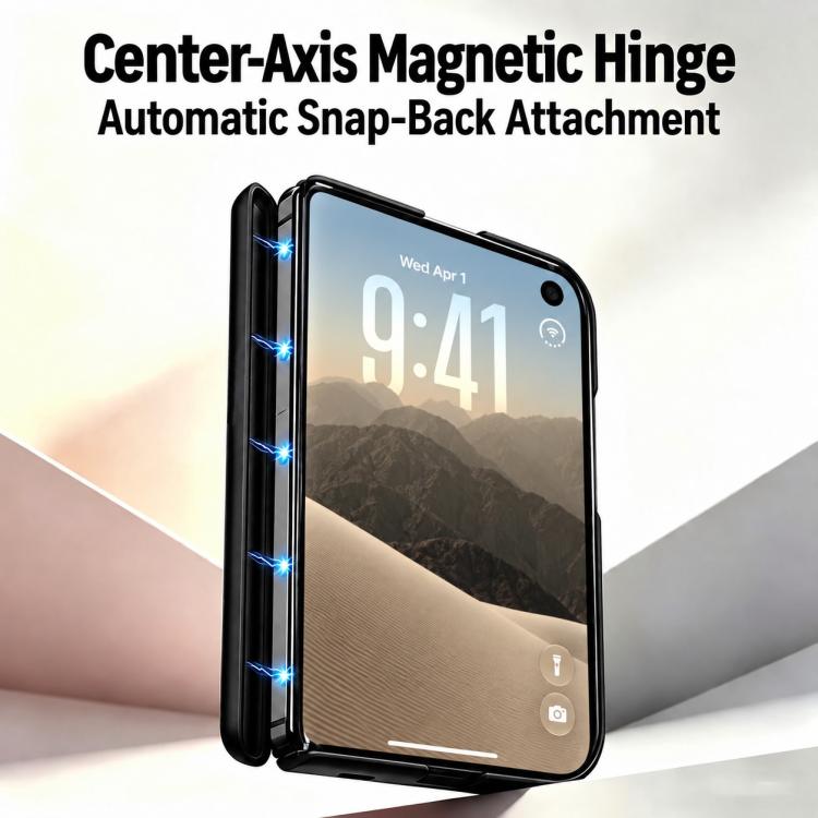 Dual Axis Liquid Silicone Wave Magnetic Phone Case, For iPhone Duo