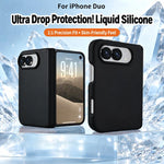 Dual Axis Liquid Silicone Wave Phone Case, For iPhone Duo