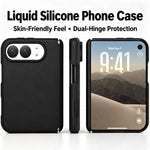 Dual Axis Liquid Silicone Wave Phone Case, For iPhone Duo