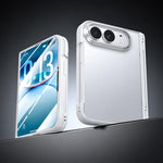 Integrated Shell And Flim Translucent Spring Hinge Phone Case, For iPhone Duo