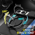 Sliding Camshield Ring Holder Phone Case, For iPhone Duo
