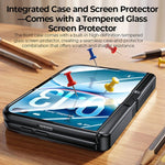 Intergrated Shell And Flim Translucent Spring Hinge Holder Phone Case, For iPhone Duo