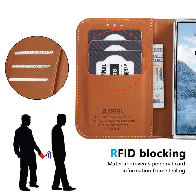 ABEEL RFID Magnetic Flip Leather Phone Case, For iPhone Duo