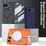GKK Integrated Phantom CD Pattern Magnetic Folding Hinge Full Coverage Phone Case, For iPhone Duo