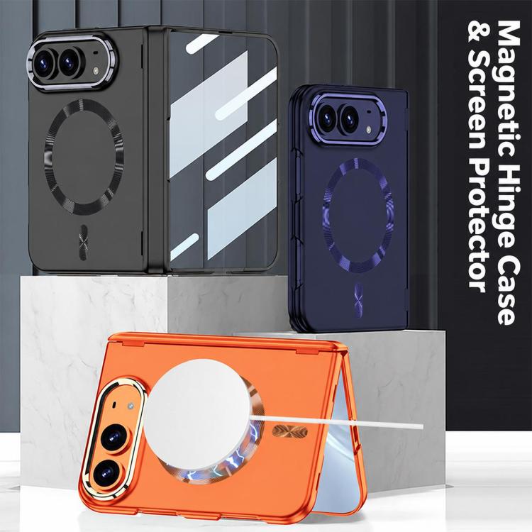 GKK Integrated Phantom CD Pattern Magnetic Folding Hinge Full Coverage Phone Case, For iPhone Duo