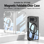 GKK Integrated Magnetic Folding Hinge Transparent Phone Case, For iPhone Duo