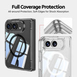 GKK Integrated Magnetic Folding Hinge Transparent Phone Case, For iPhone Duo