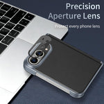 Frosted Leather Hinge Shockproof Phone Case, For iPhone Duo